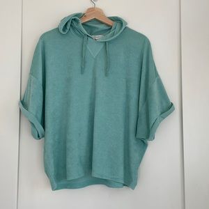 PJ Salvage Terry Knit Lounge Set Size Medium teal color